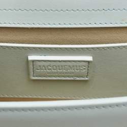 Jacquemus Light Blue Leather Large Le Bambino Top Handle Bag