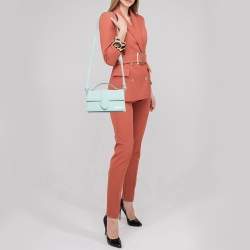 Jacquemus Light Blue Leather Large Le Bambino Top Handle Bag