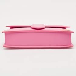 Jacquemus Pink Leather Le Bambinou Top Handle Bag