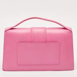 Jacquemus Pink Leather Le Bambinou Top Handle Bag