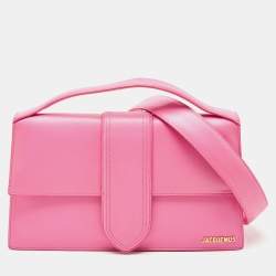 Jacquemus Pink Leather Le Bambinou Top Handle Bag