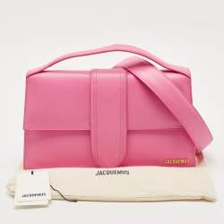 Jacquemus Pink Leather Le Bambinou Top Handle Bag