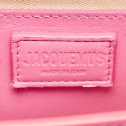 Jacquemus Pink Leather Le Bambinou Top Handle Bag