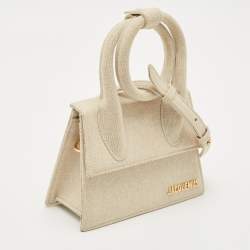 Jacquemus Beige Fabric Le Chiquito Noeud Top Handle Bag