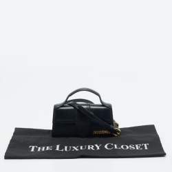 مملوكة مسبقًا Jacquemus Black Leather Mini Le Bambino Top Handle Bag.