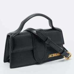 مملوكة مسبقًا Jacquemus Black Leather Mini Le Bambino Top Handle Bag.
