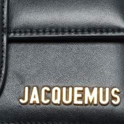 مملوكة مسبقًا Jacquemus Black Leather Mini Le Bambino Top Handle Bag.