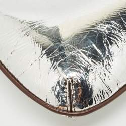 Jacquemus Silver Laminated Leather Le Bisou Perle Shoulder Bag