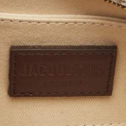 Jacquemus Silver Laminated Leather Le Bisou Perle Shoulder Bag