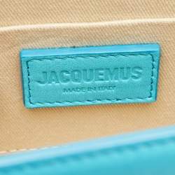 Jacquemus Blue Leather Medium Le Chiquito Top Handle Bag