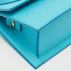 Jacquemus Blue Leather Medium Le Chiquito Top Handle Bag
