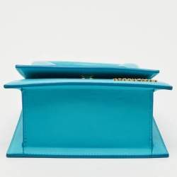 Jacquemus Blue Leather Medium Le Chiquito Top Handle Bag