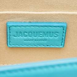 Jacquemus Blue Leather Medium Le Chiquito Top Handle Bag