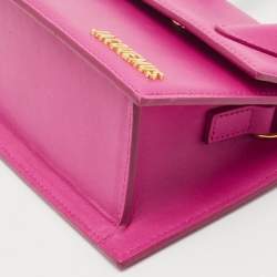 Jacquemus Pink Leather Medium Le Chiquito Top Handle Bag