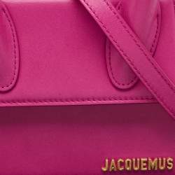 Jacquemus Pink Leather Medium Le Chiquito Top Handle Bag