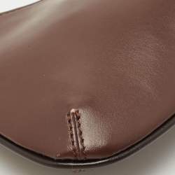Jacquemus Dark Brown Leather Le Bisou Perle Shoulder Bag