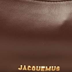 Jacquemus Dark Brown Leather Le Bisou Perle Shoulder Bag