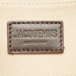 Jacquemus Dark Brown Leather Le Bisou Perle Shoulder Bag