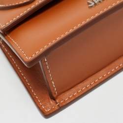 Pre Owned حقيبة جاكيموس ميني لي شيكيتو جلد  بني بيد علوية