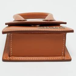 Pre Owned حقيبة جاكيموس ميني لي شيكيتو جلد بني بيد علوية