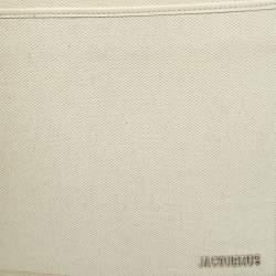 Pre Owned Jacquemus Off White Canvas and Leather Le Cabas Tote