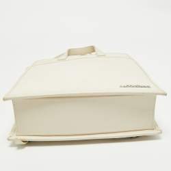 Pre Owned Jacquemus Off White Canvas and Leather Le Cabas Tote