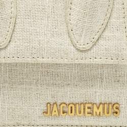 Pre Owned Jacquemus Light Beige Canvas Mini Le Chiquito Top Handle Bag
