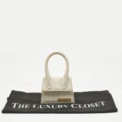 Pre Owned Jacquemus Light Beige Canvas Mini Le Chiquito Top Handle Bag