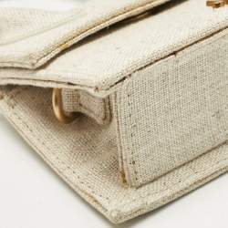 Pre Owned Jacquemus Light Beige Canvas Mini Le Chiquito Top Handle Bag