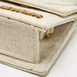 Pre Owned Jacquemus Light Beige Canvas Mini Le Chiquito Top Handle Bag