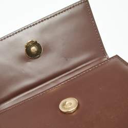 مملوكة مسبقًا Jacquemus Brown Leather Le Chiquito Moyen Top Handle Bag