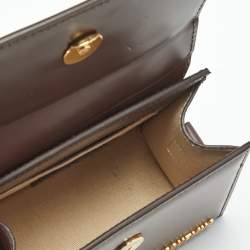 مملوكة مسبقًا Jacquemus Brown Leather Le Chiquito Moyen Top Handle Bag