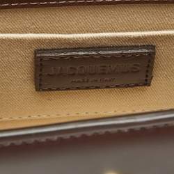 مملوكة مسبقًا Jacquemus Brown Leather Le Chiquito Moyen Top Handle Bag