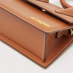 Pre Owned Jacquemus Brown Leather Le Chiquito Noeud Top Handle Bag