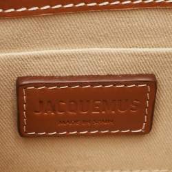 Pre Owned Jacquemus Brown Leather Le Chiquito Noeud Top Handle Bag