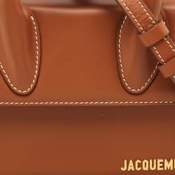Pre Owned Jacquemus Brown Leather Le Chiquito Noeud Top Handle Bag