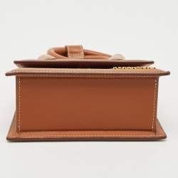 Pre Owned Jacquemus Brown Leather Le Chiquito Noeud Top Handle Bag