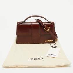 Pre Owned حقيبة جاكيموس لو غراند بامبينو جلد بني بيد علوية