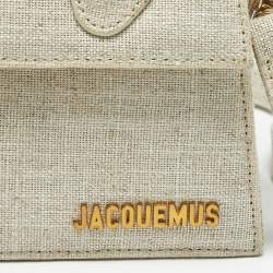 Pre Owned Jacquemus Beige Canvas Le Chiquito Moyen Top Handle Bag