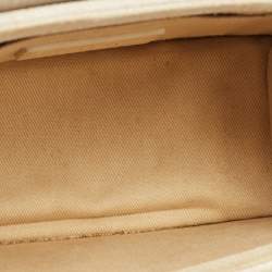 Pre Owned Jacquemus Beige Canvas Le Chiquito Moyen Top Handle Bag