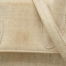 Pre Owned Jacquemus Beige Canvas Le Chiquito Moyen Top Handle Bag