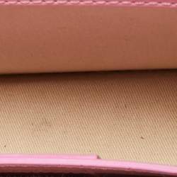 Pre Owned Jacquemus Pink Croc Embossed Leather Le Bambino Long Shoulder Bag