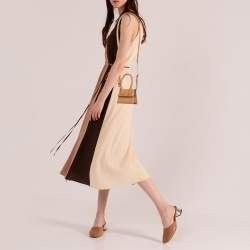 مملوكة مسبقًا حقيبة جاكيموس ميني لي شيكيتو جلد بني بيد علوية