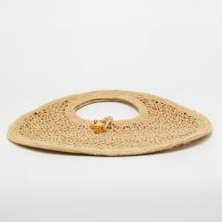 Pre Owned Jacquemus Beige Raffia Spiaggia Tote