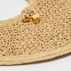 Pre Owned Jacquemus Beige Raffia Spiaggia Tote
