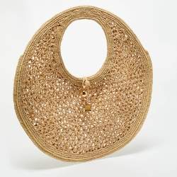 Pre Owned Jacquemus Beige Raffia Spiaggia Tote