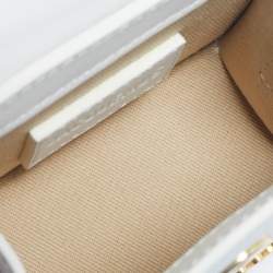 Pre Owned Jacquemus White Leather Mini Le Chiquito Top Handle Bag