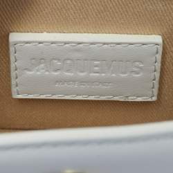 Pre Owned Jacquemus White Leather Mini Le Chiquito Top Handle Bag