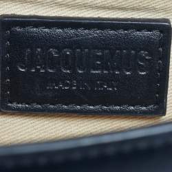 مملوكة مسبقًا Jacquemus Black Leather Le Bambino Mini Top Handle Bag