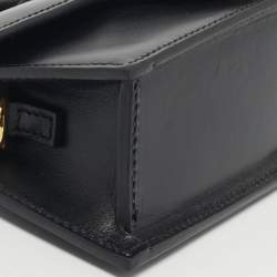 Pre Owned Jacquemus Black Leather Mini Le Bambino Top Handle Bag